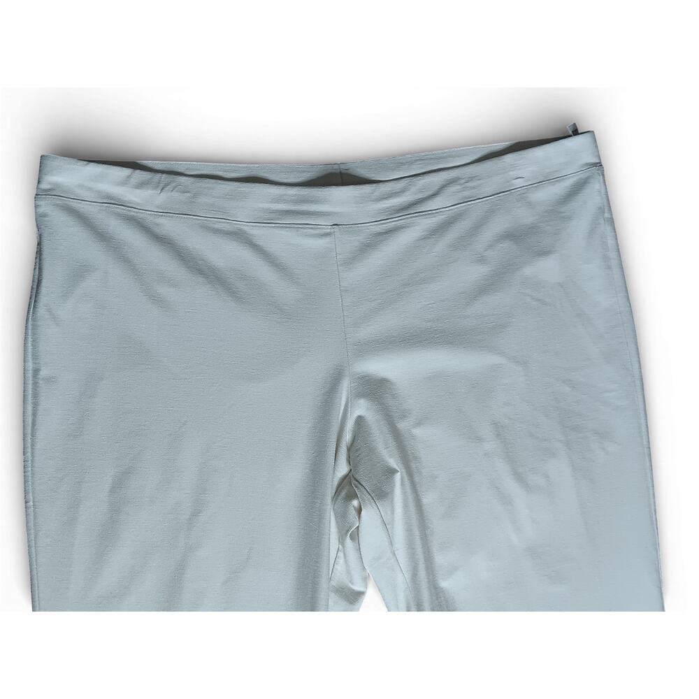New with tags Eileen Fisher White Stretch Crepe Cropped Pants Elastic Waist 2X - Picture 6 of 13